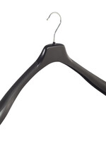 Mantelhanger - Kostuumhanger - Jassenhanger - Volwassenen - EU50 - 30 Stuks - Kunststof - Zwart - Schouderverbreding 4 cm - 50 cm - Kledinghanger - Kleerhanger - EU-Serie
