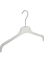Kledinghanger - Volwassenen - F01/38 - 20 Stuks - Blousehanger - Shirthanger - Kunststof - Transparant - Rokinkepingen - 38 cm - Kleerhanger - F01-Serie