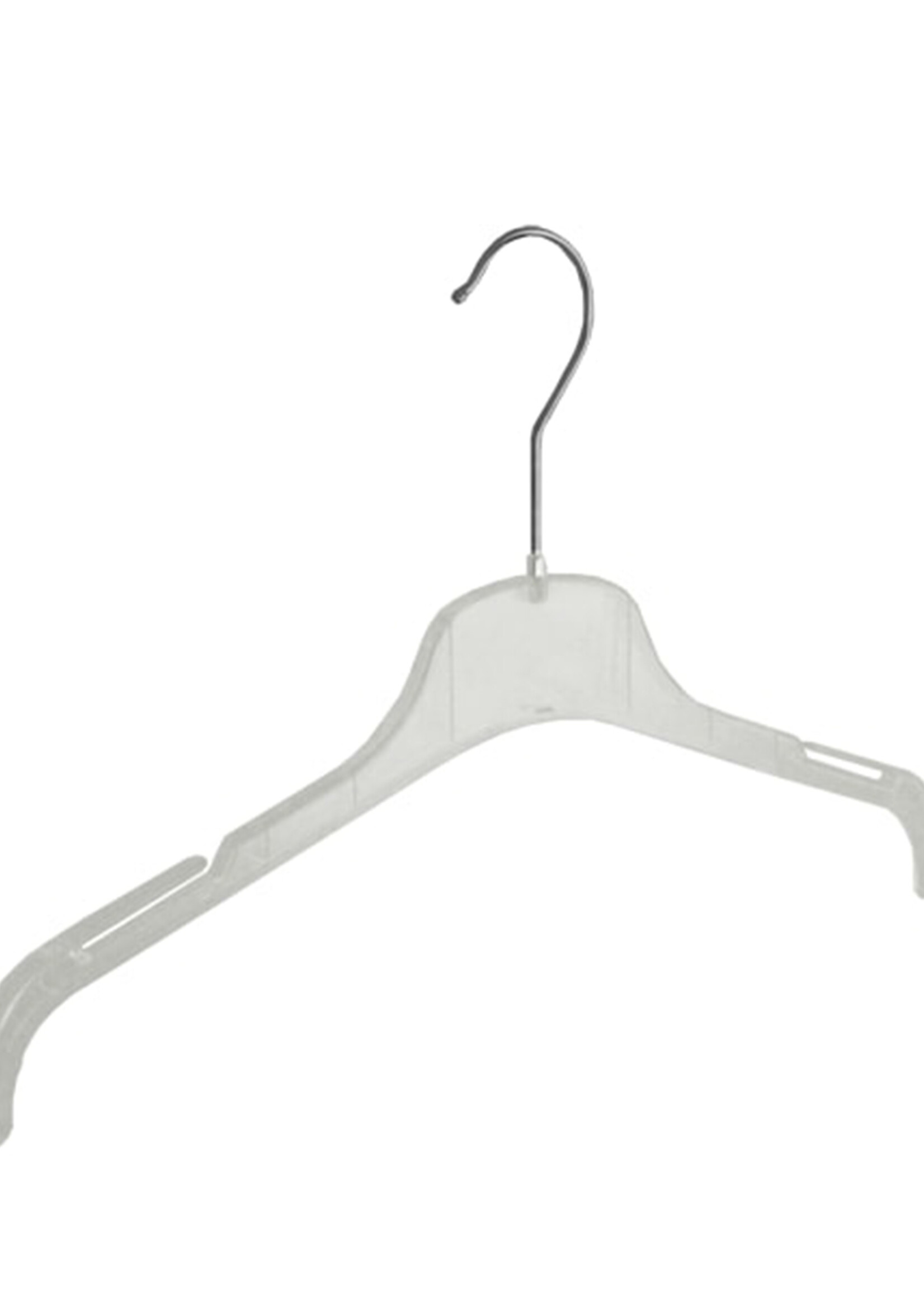 Kledinghanger - Volwassenen - F01/38 - 20 Stuks - Blousehanger - Shirthanger - Kunststof - Transparant - Rokinkepingen - 38 cm - Kleerhanger - F01-Serie