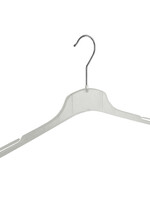 Kledinghanger - Volwassenen - F01/43 - 20 Stuks - Blousehanger - Shirthanger - Kunststof - Transparant - Rokinkepingen - 43 cm - Kleerhanger - F01-Serie