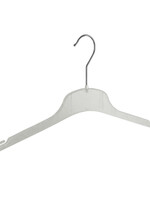 Kledinghanger - Volwassenen - F01/47 - 20 Stuks - Blousehanger - Shirthanger - Kunststof - Transparant - Rokinkepingen - 47 cm - Kleerhanger - F01-Serie