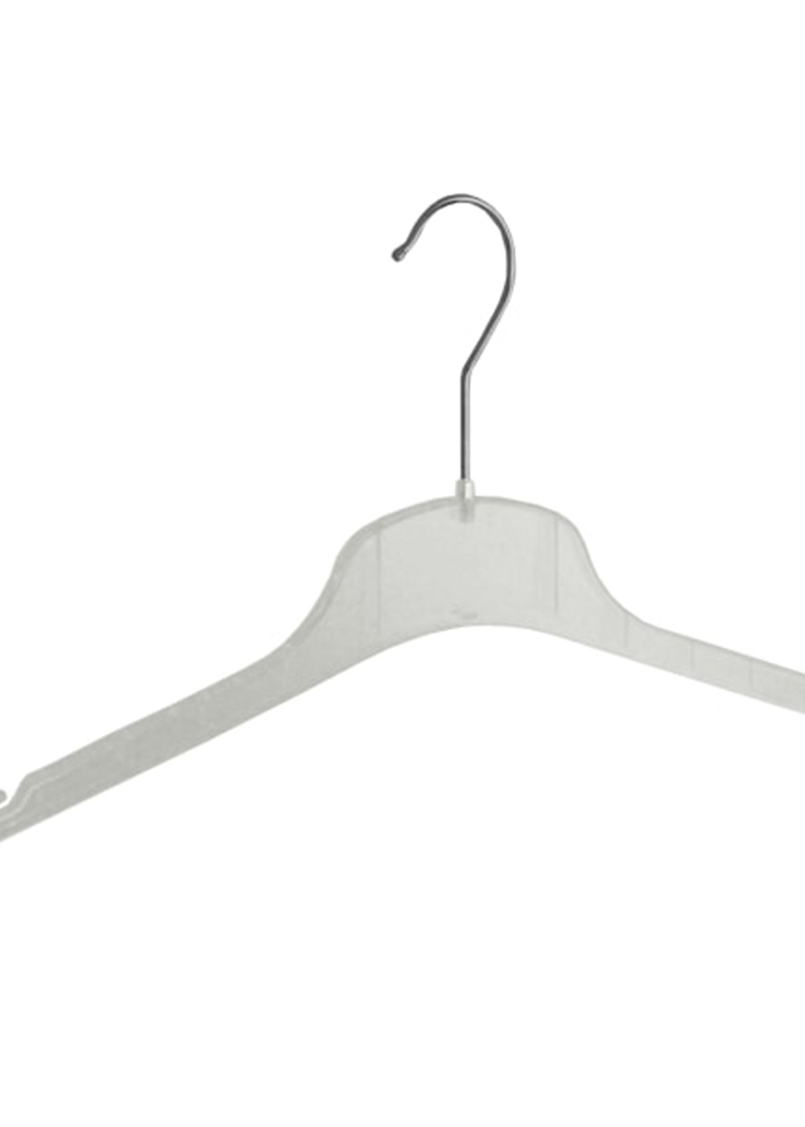 Kledinghanger - Volwassenen - F01/47 - 30 Stuks - Blousehanger - Shirthanger - Kunststof - Transparant - Rokinkepingen - 47 cm - Kleerhanger - F01-Serie