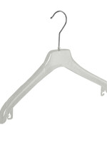 Mantelhanger - Kostuumhanger - Jassenhanger - Volwassenen - F2/38 - 30 Stuks - Kunststof - Transparant - Schouderverbreding 2 cm - 38 cm - Kledinghanger - Kleerhanger