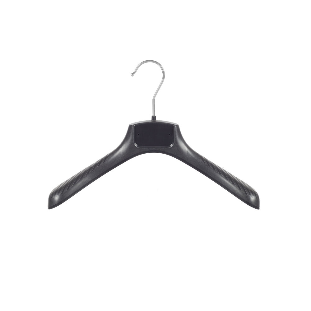 Mantelhanger - Kostuumhanger - Jassenhanger - Kinderen - FG34 - 40 Stuks - Kunststof - Zwart - Gebogen Model - Schouderverbreding 6 cm - 34 cm - Kinderhanger - Kledinghanger - Kleerhanger - FG-Serie