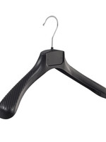 Mantelhanger - Kostuumhanger - Jassenhanger - Volwassenen - FG39 - 30 Stuks - Kunststof - Zwart - Gebogen Model - Schouderverbreding 6 cm - 39 cm - Kledinghanger - Kleerhanger - FG-Serie