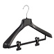 Mantelhanger - Kostuumhanger - Jassenhanger - Volwassenen - FG45 - 10 Stuks - Kunststof - Zwart - Gebogen Model - Schouderverbreding 6 cm - Anti-slip Knijpers - 45 cm - Kledinghanger - Kleerhanger - FG-Serie Mantelhanger - Kostuumhanger - Jassenhanger - Volwassenen - FG45 - 10 Stuks - Kunststof - Zwart - Gebogen Model - Schouderverbreding 6 cm - Anti-slip Knijpers - 45 cm - Kledinghanger - Kleerhanger - FG-Serie