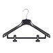 Mantelhanger - Kostuumhanger - Jassenhanger - Volwassenen - FG45 - 10 Stuks - Kunststof - Zwart - Gebogen Model - Schouderverbreding 6 cm - Anti-slip Knijpers - 45 cm - Kledinghanger - Kleerhanger - FG-Serie Mantelhanger - Kostuumhanger - Jassenhanger - Volwassenen - FG45 - 10 Stuks - Kunststof - Zwart - Gebogen Model - Schouderverbreding 6 cm - Anti-slip Knijpers - 45 cm - Kledinghanger - Kleerhanger - FG-Serie