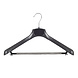 Mantelhanger - Kostuumhanger - Jassenhanger - Volwassenen - FG45 - 10 Stuks - Kunststof - Zwart - Gebogen Model - Schouderverbreding 6 cm - Broeklat met Schuim - 45 cm - Kledinghanger - Kleerhanger - FG-Serie Mantelhanger - Kostuumhanger - Jassenhanger - Volwassenen - FG45 - 10 Stuks - Kunststof - Zwart - Gebogen Model - Schouderverbreding 6 cm - Broeklat met Schuim - 45 cm - Kledinghanger - Kleerhanger - FG-Serie