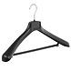 Mantelhanger - Kostuumhanger - Jassenhanger - Volwassenen - FG48 - 50 Stuks - Kunststof - Zwart - Gebogen Model - Schouderverbreding 6 cm - Broeklat - 48 cm - Kledinghanger - Kleerhanger - FG-Serie Mantelhanger - Kostuumhanger - Jassenhanger - Volwassenen - FG48 - 50 Stuks - Kunststof - Zwart - Gebogen Model - Schouderverbreding 6 cm - Broeklat - 48 cm - Kledinghanger - Kleerhanger - FG-Serie