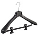 Mantelhanger - Kostuumhanger - Jassenhanger - Volwassenen - FG48 - 30 Stuks - Kunststof - Zwart - Gebogen Model - Schouderverbreding 6 cm - Anti-slip Knijpers - 48 cm - Kledinghanger - Kleerhanger - FG-Serie Mantelhanger - Kostuumhanger - Jassenhanger - Volwassenen - FG48 - 30 Stuks - Kunststof - Zwart - Gebogen Model - Schouderverbreding 6 cm - Anti-slip Knijpers - 48 cm - Kledinghanger - Kleerhanger - FG-Serie