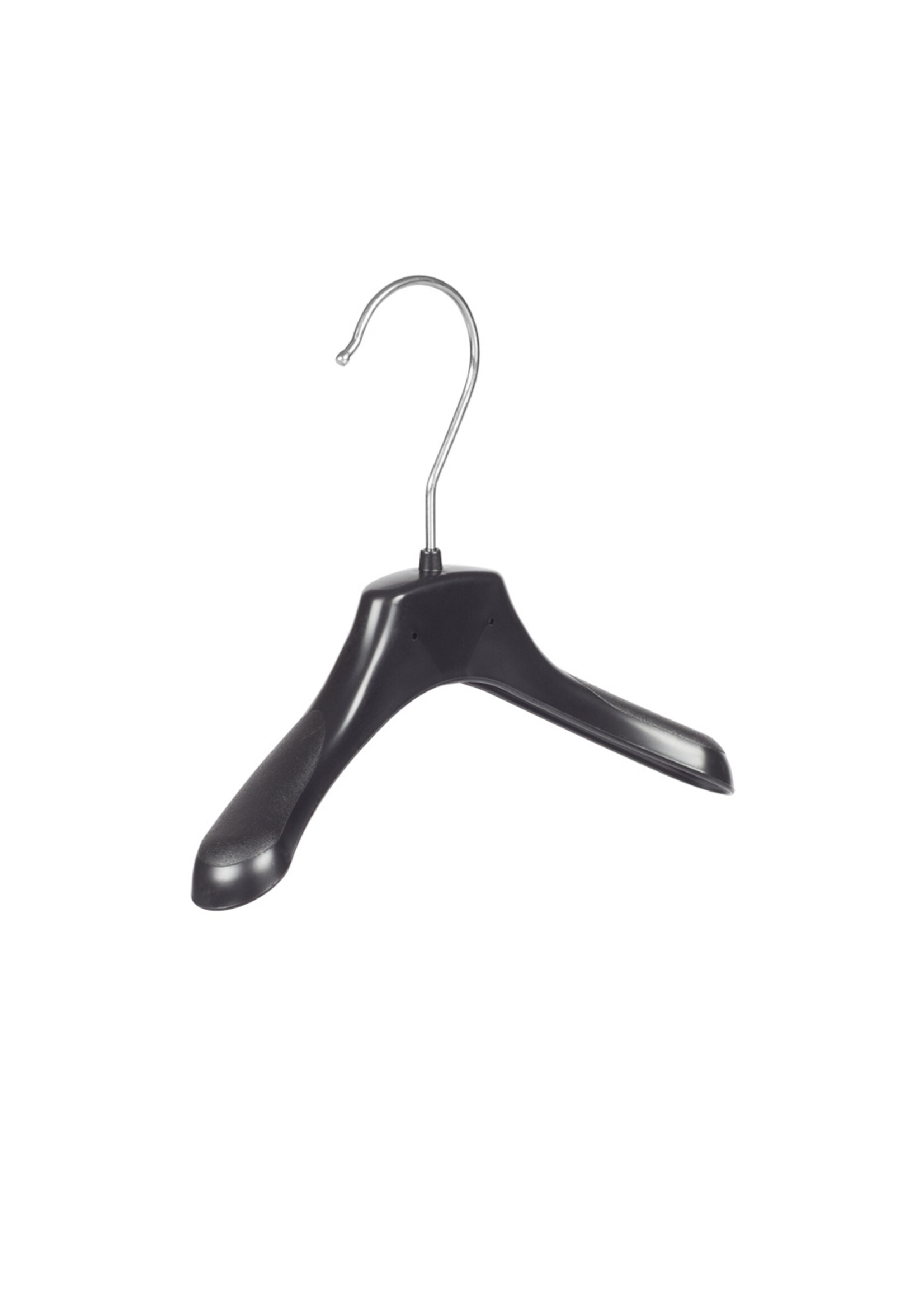 Mantelhanger - Kostuumhanger - Jassenhanger - Baby - FR20 - 40 Stuks - Kunststof - Zwart - Gebogen Model - Schouderverbreding 3,3 cm - 20 cm - Babybügel - Kledinghanger - Kleerhanger - FR-Serie