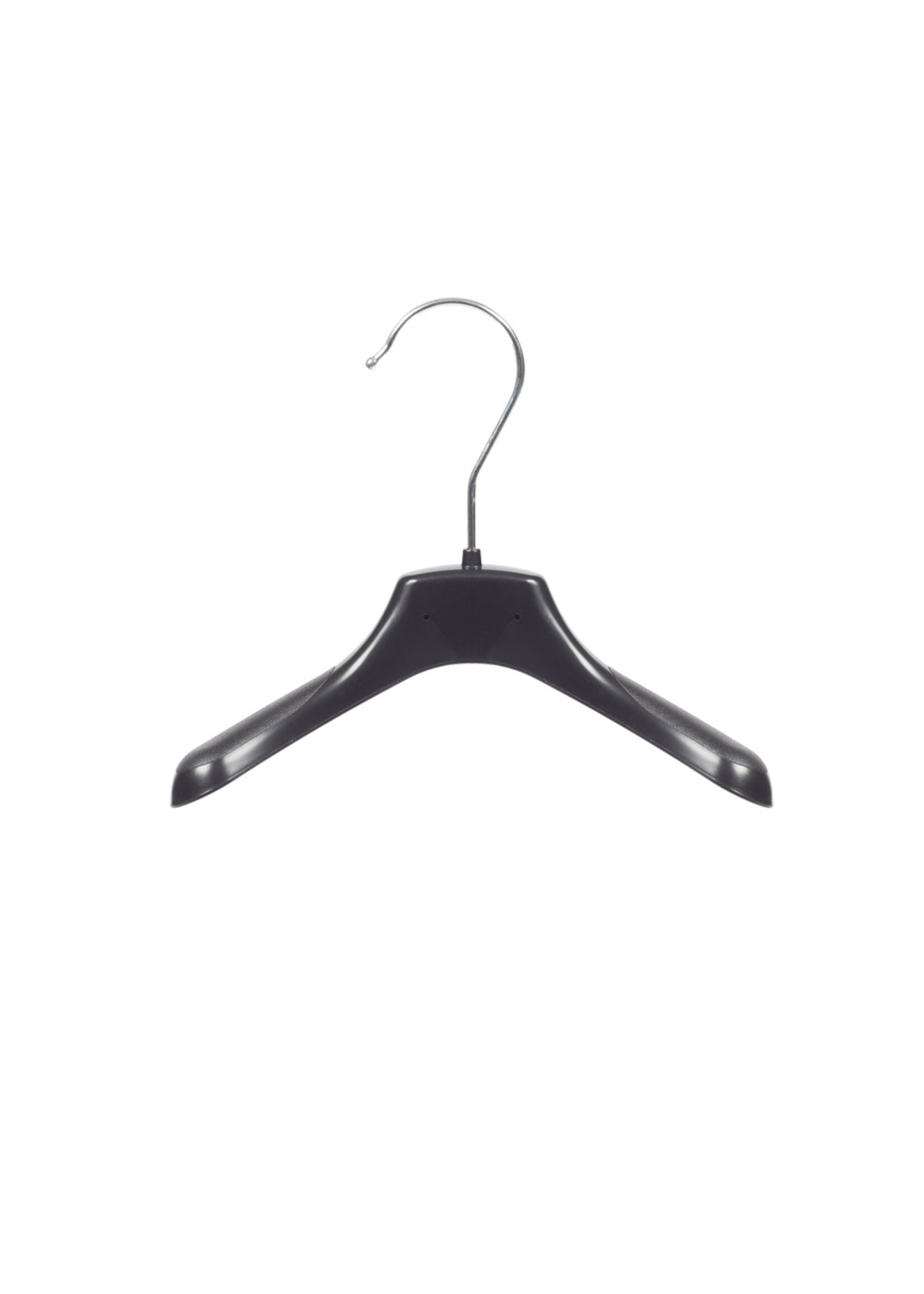Mantelhanger - Kostuumhanger - Jassenhanger - Baby - FR20 - 40 Stuks - Kunststof - Zwart - Gebogen Model - Schouderverbreding 3,3 cm - 20 cm - Babybügel - Kledinghanger - Kleerhanger - FR-Serie
