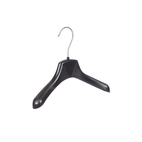 Mantelhanger - Kostuumhanger - Jassenhanger - Baby - FR26 - 50 Stuks - Kunststof - Zwart - Gebogen Model - Schouderverbreding 3,3 cm - 26 cm - Babybügel - Kledinghanger - Kleerhanger - FR-Serie