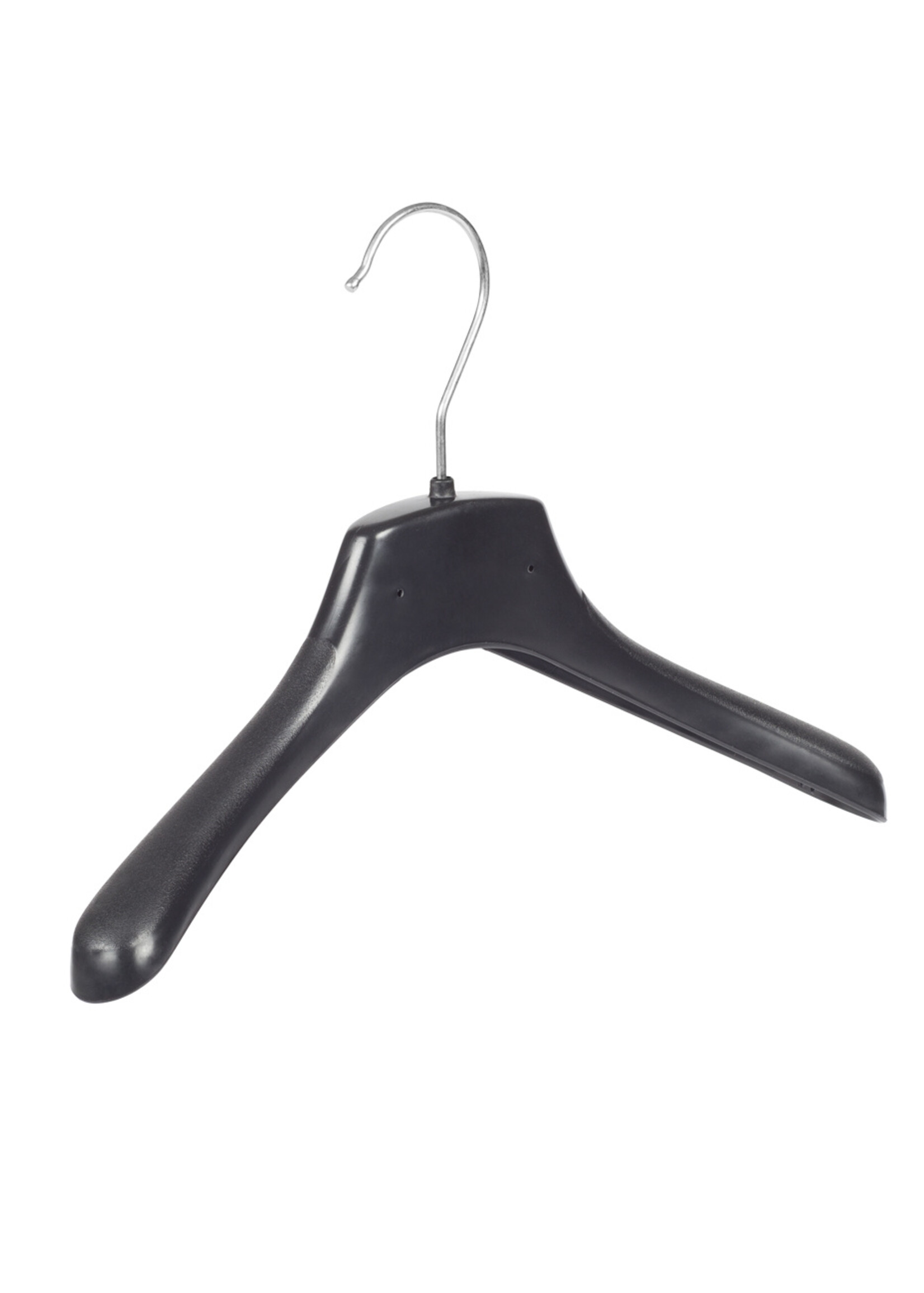 Mantelhanger - Kostuumhanger - Jassenhanger - Kinderen - FR30 - 20 Stuks - Kunststof - Zwart - Gebogen Model - Schouderverbreding 3,3 cm - 30 cm - Kinderhanger - Kledinghanger - Kleerhanger - FR-Serie