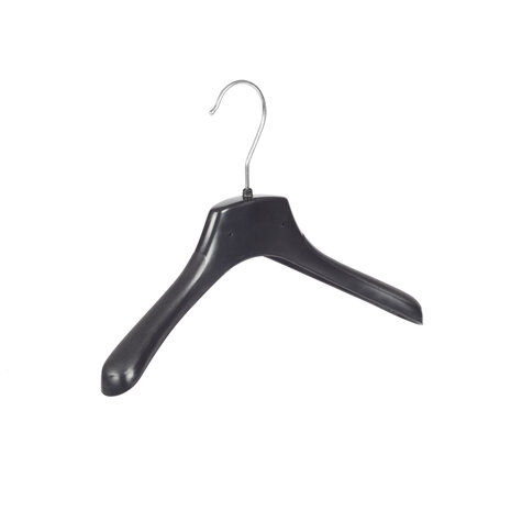 Mantelhanger - Kostuumhanger - Jassenhanger - Kinderen - FR30 - 30 Stuks - Kunststof - Zwart - Gebogen Model - Schouderverbreding 3,3 cm - 30 cm - Kinderhanger - Kledinghanger - Kleerhanger - FR-Serie