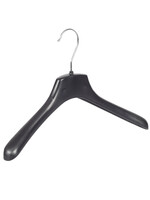 Mantelhanger - Kostuumhanger - Jassenhanger - Kinderen - FR34 - 20 Stuks - Kunststof - Zwart - Gebogen Model - Schouderverbreding 3,3 cm - 34 cm - Kinderhanger - Kledinghanger - Kleerhanger - FR-Serie