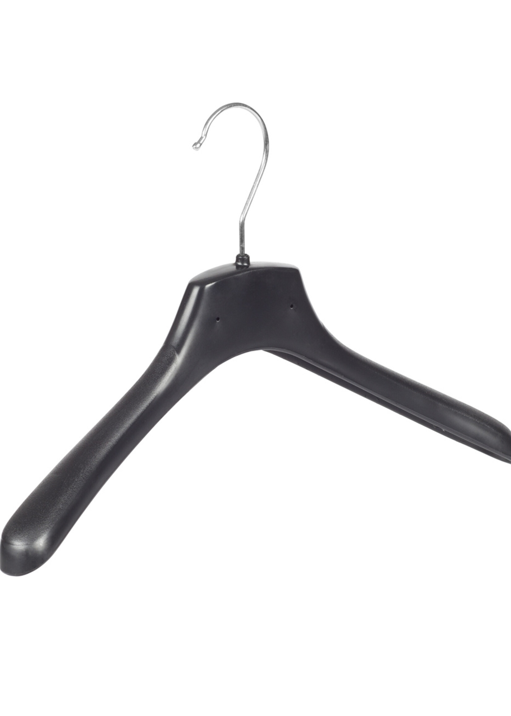 Mantelhanger - Kostuumhanger - Jassenhanger - Kinderen - FR34 - 20 Stuks - Kunststof - Zwart - Gebogen Model - Schouderverbreding 3,3 cm - 34 cm - Kinderhanger - Kledinghanger - Kleerhanger - FR-Serie