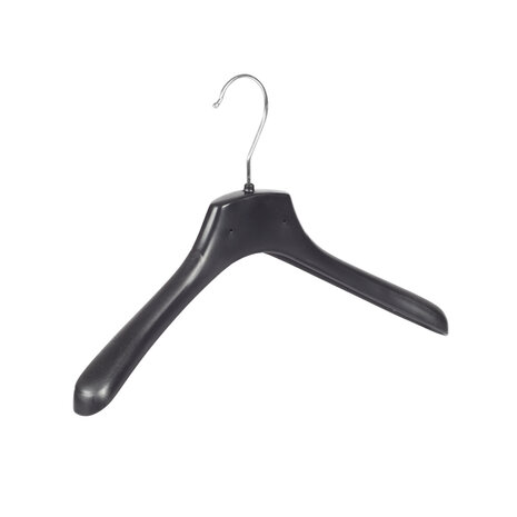 Mantelhanger - Kostuumhanger - Jassenhanger - Kinderen - FR34 - 20 Stuks - Kunststof - Zwart - Gebogen Model - Schouderverbreding 3,3 cm - 34 cm - Kinderhanger - Kledinghanger - Kleerhanger - FR-Serie