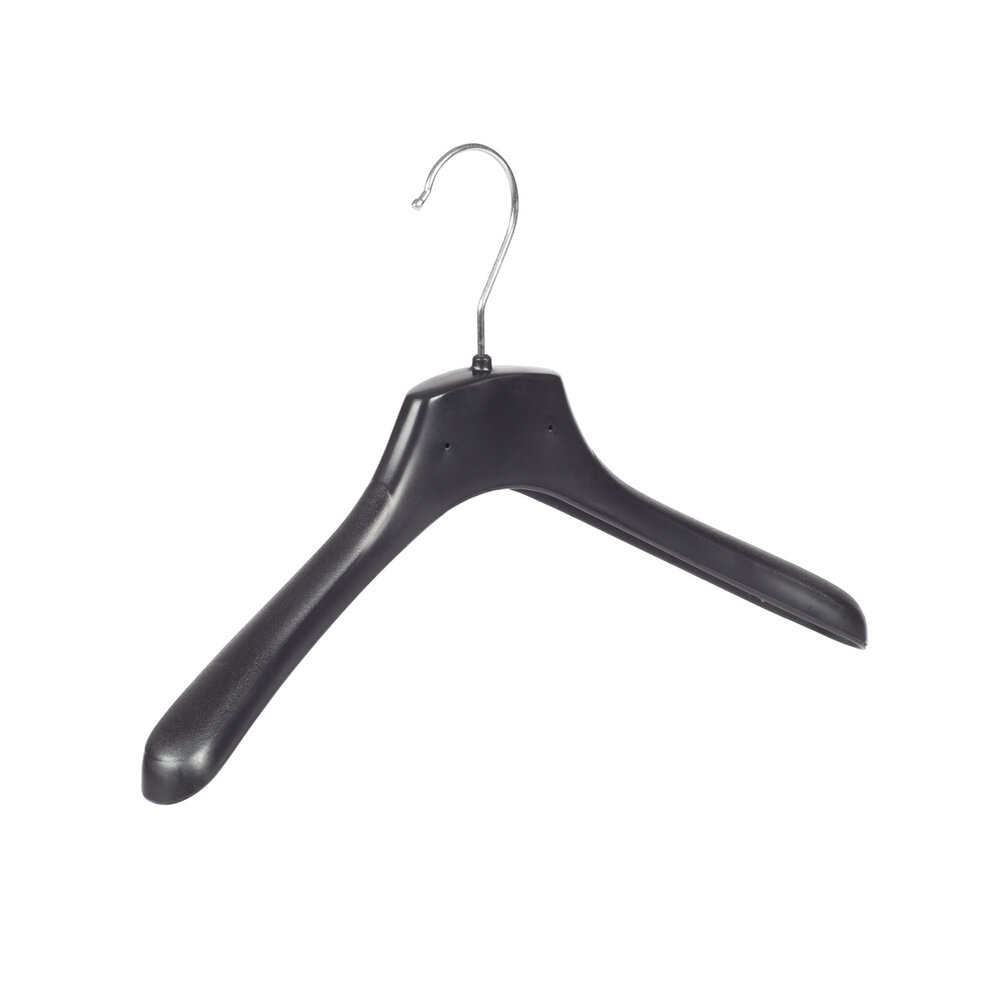Mantelhanger - Kostuumhanger - Jassenhanger - Kinderen - FR34 - 50 Stuks - Kunststof - Zwart - Gebogen Model - Schouderverbreding 3,3 cm - 34 cm - Kinderhanger - Kledinghanger - Kleerhanger - FR-Serie