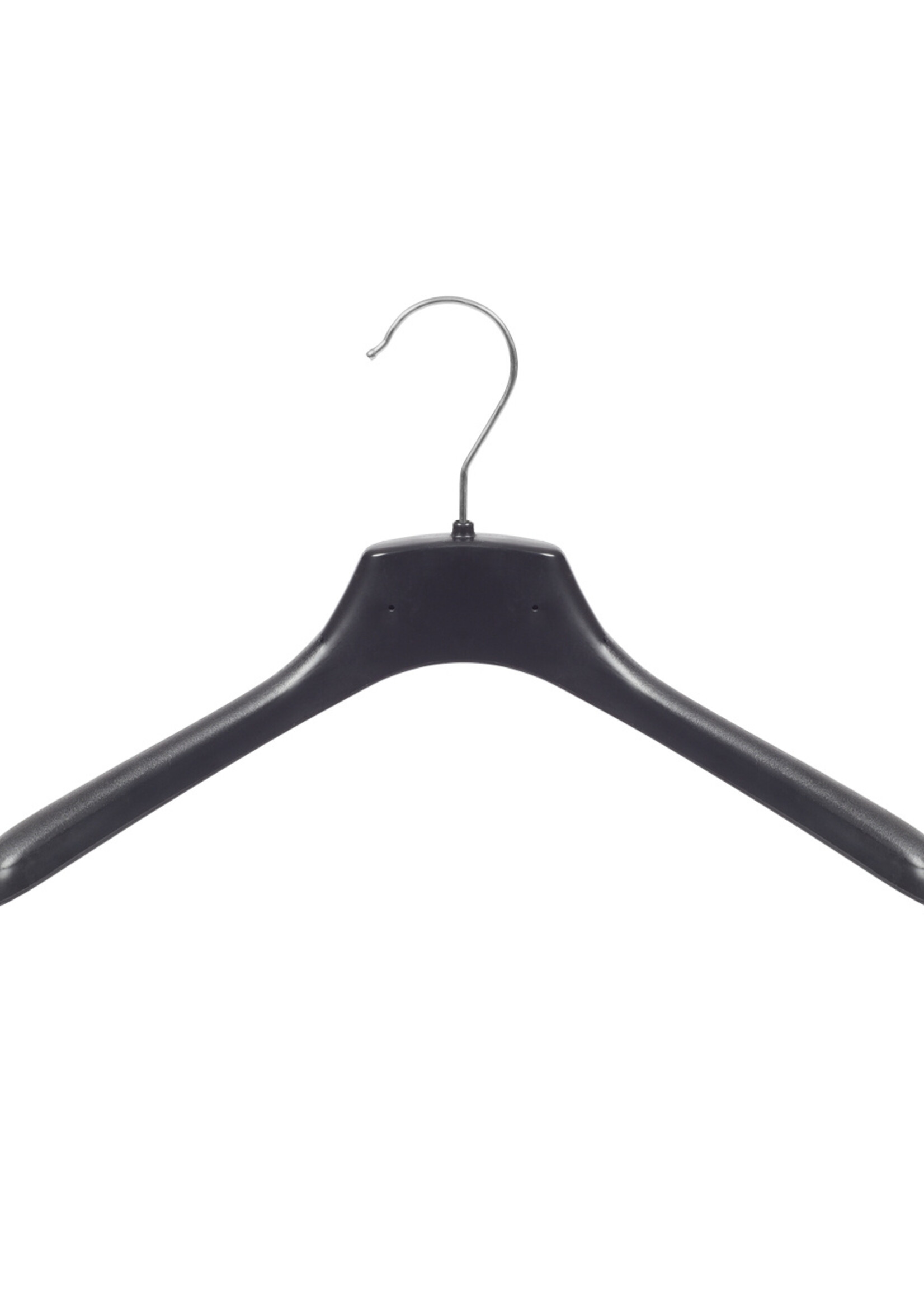 Mantelhanger - Kostuumhanger - Jassenhanger - Kinderen - FR34 - 50 Stuks - Kunststof - Zwart - Gebogen Model - Schouderverbreding 3,3 cm - 34 cm - Kinderhanger - Kledinghanger - Kleerhanger - FR-Serie