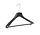 Mantelhanger - Kostuumhanger - Jassenhanger - Volwassenen - FR38 - 30 Stuks - Kunststof - Zwart - Gebogen Model - Schouderverbreding 3,3 cm - Broeklat - 38 cm - Kledinghanger - Kleerhanger - FR-Serie
