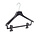 Mantelhanger - Kostuumhanger - Jassenhanger - Volwassenen - FR38 - 20 Stuks - Kunststof - Zwart - Gebogen Model - Schouderverbreding 3,3 cm - Anti-slip Knijpers - 38 cm - Kledinghanger - Kleerhanger - FR-Serie