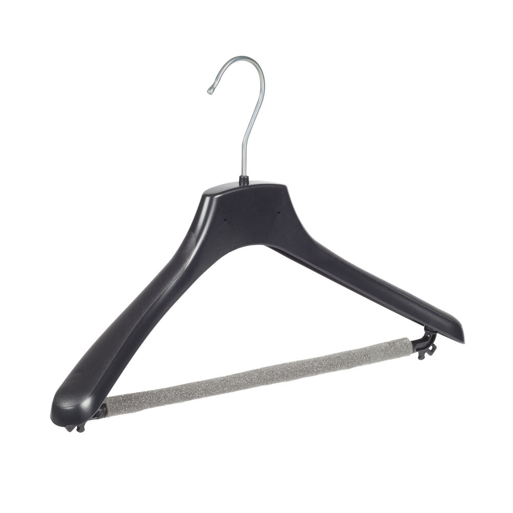 Mantelhanger - Kostuumhanger - Jassenhanger - Volwassenen - FR38 - 20 Stuks - Kunststof - Zwart - Gebogen Model - Schouderverbreding 3,3 cm - Broeklat met Schuim - 38 cm - Kledinghanger - Kleerhanger - FR-Serie Mantelhanger - Kostuumhanger - Jassenhanger - Volwassenen - FR38 - 20 Stuks - Kunststof - Zwart - Gebogen Model - Schouderverbreding 3,3 cm - Broeklat met Schuim - 38 cm - Kledinghanger - Kleerhanger - FR-Serie