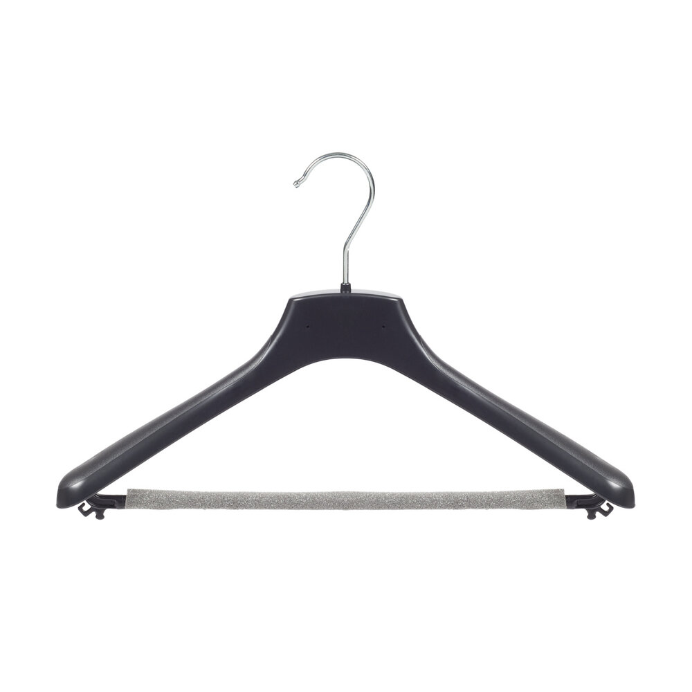 Mantelhanger - Kostuumhanger - Jassenhanger - Volwassenen - FR38 - 20 Stuks - Kunststof - Zwart - Gebogen Model - Schouderverbreding 3,3 cm - Broeklat met Schuim - 38 cm - Kledinghanger - Kleerhanger - FR-Serie Mantelhanger - Kostuumhanger - Jassenhanger - Volwassenen - FR38 - 20 Stuks - Kunststof - Zwart - Gebogen Model - Schouderverbreding 3,3 cm - Broeklat met Schuim - 38 cm - Kledinghanger - Kleerhanger - FR-Serie