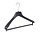 Mantelhanger - Kostuumhanger - Jassenhanger - Volwassenen - FR40 - 20 Stuks - Kunststof - Zwart - Gebogen Model - Schouderverbreding 3,3 cm - Broeklat - 40 cm - Kledinghanger - Kleerhanger - FR-Serie