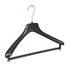 Mantelhanger - Kostuumhanger - Jassenhanger - Volwassenen - FR40 - 50 Stuks - Kunststof - Zwart - Gebogen Model - Schouderverbreding 3,3 cm - Broeklat - 40 cm - Kledinghanger - Kleerhanger - FR-Serie Mantelhanger - Kostuumhanger - Jassenhanger - Volwassenen - FR40 - 50 Stuks - Kunststof - Zwart - Gebogen Model - Schouderverbreding 3,3 cm - Broeklat - 40 cm - Kledinghanger - Kleerhanger - FR-Serie