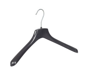 Mantelhanger - Kostuumhanger - Jassenhanger - Volwassenen - FR40 - 50 Stuks - Kunststof - Zwart - Gebogen Model - Schouderverbreding 3,3 cm - 40 cm - Kledinghanger - Kleerhanger - FR-Serie