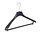 Mantelhanger - Kostuumhanger - Jassenhanger - Volwassenen - FR42 - 20 Stuks - Kunststof - Zwart - Gebogen Model - Schouderverbreding 3,3 cm - Broeklat - 42 cm - Kledinghanger - Kleerhanger - FR-Serie