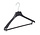 Mantelhanger - Kostuumhanger - Jassenhanger - Volwassenen - FR42 - 40 Stuks - Kunststof - Zwart - Gebogen Model - Schouderverbreding 3,3 cm - Broeklat - 42 cm - Kledinghanger - Kleerhanger - FR-Serie