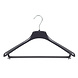 Mantelhanger - Kostuumhanger - Jassenhanger - Volwassenen - FR42 - 50 Stuks - Kunststof - Zwart - Gebogen Model - Schouderverbreding 3,3 cm - Broeklat - 42 cm - Kledinghanger - Kleerhanger - FR-Serie Mantelhanger - Kostuumhanger - Jassenhanger - Volwassenen - FR42 - 50 Stuks - Kunststof - Zwart - Gebogen Model - Schouderverbreding 3,3 cm - Broeklat - 42 cm - Kledinghanger - Kleerhanger - FR-Serie