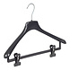 Mantelhanger - Kostuumhanger - Jassenhanger - Volwassenen - FR42 - 10 Stuks - Kunststof - Zwart - Gebogen Model - Schouderverbreding 3,3 cm - Anti-slip Knijpers - 42 cm - Kledinghanger - Kleerhanger - FR-Serie Mantelhanger - Kostuumhanger - Jassenhanger - Volwassenen - FR42 - 10 Stuks - Kunststof - Zwart - Gebogen Model - Schouderverbreding 3,3 cm - Anti-slip Knijpers - 42 cm - Kledinghanger - Kleerhanger - FR-Serie