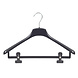 Mantelhanger - Kostuumhanger - Jassenhanger - Volwassenen - FR42 - 10 Stuks - Kunststof - Zwart - Gebogen Model - Schouderverbreding 3,3 cm - Anti-slip Knijpers - 42 cm - Kledinghanger - Kleerhanger - FR-Serie Mantelhanger - Kostuumhanger - Jassenhanger - Volwassenen - FR42 - 10 Stuks - Kunststof - Zwart - Gebogen Model - Schouderverbreding 3,3 cm - Anti-slip Knijpers - 42 cm - Kledinghanger - Kleerhanger - FR-Serie