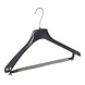 Mantelhanger - Kostuumhanger - Jassenhanger - Volwassenen - FR42 - 50 Stuks - Kunststof - Zwart - Gebogen Model - Schouderverbreding 3,3 cm - Broeklat met Schuim - 42 cm - Kledinghanger - Kleerhanger - FR-Serie Mantelhanger - Kostuumhanger - Jassenhanger - Volwassenen - FR42 - 50 Stuks - Kunststof - Zwart - Gebogen Model - Schouderverbreding 3,3 cm - Broeklat met Schuim - 42 cm - Kledinghanger - Kleerhanger - FR-Serie