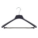 Mantelhanger - Kostuumhanger - Jassenhanger - Volwassenen - FR42 - 50 Stuks - Kunststof - Zwart - Gebogen Model - Schouderverbreding 3,3 cm - Broeklat met Schuim - 42 cm - Kledinghanger - Kleerhanger - FR-Serie Mantelhanger - Kostuumhanger - Jassenhanger - Volwassenen - FR42 - 50 Stuks - Kunststof - Zwart - Gebogen Model - Schouderverbreding 3,3 cm - Broeklat met Schuim - 42 cm - Kledinghanger - Kleerhanger - FR-Serie