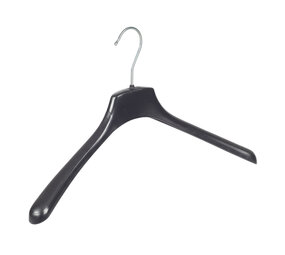 Mantelhanger - Kostuumhanger - Jassenhanger - Volwassenen - FR42 - 30 Stuks - Kunststof - Zwart - Gebogen Model - Schouderverbreding 3,3 cm - 42 cm - Kledinghanger - Kleerhanger - FR-Serie