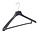 Mantelhanger - Kostuumhanger - Jassenhanger - Volwassenen - FR46 - 50 Stuks - Kunststof - Zwart - Gebogen Model - Schouderverbreding 3,3 cm - Broeklat - 46 cm - Kledinghanger - Kleerhanger - FR-Serie