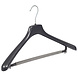 Mantelhanger - Kostuumhanger - Jassenhanger - Volwassenen - FR46 - 50 Stuks - Kunststof - Zwart - Gebogen Model - Schouderverbreding 3,3 cm - Broeklat met Schuim - 46 cm - Kledinghanger - Kleerhanger - FR-Serie Mantelhanger - Kostuumhanger - Jassenhanger - Volwassenen - FR46 - 50 Stuks - Kunststof - Zwart - Gebogen Model - Schouderverbreding 3,3 cm - Broeklat met Schuim - 46 cm - Kledinghanger - Kleerhanger - FR-Serie
