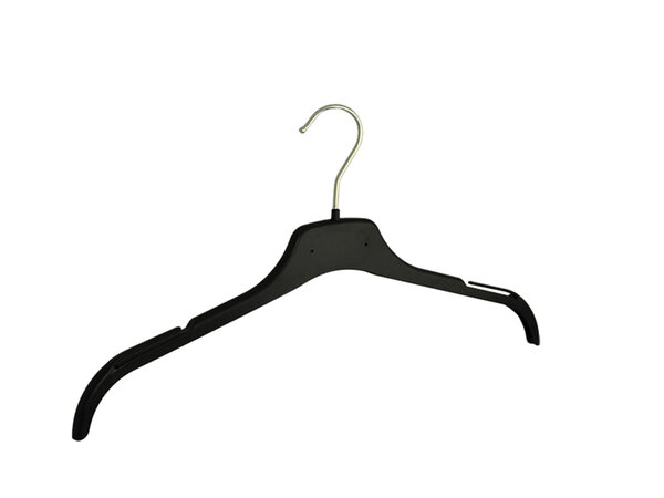 Kledinghanger - Volwassenen - GN43 - 40 Stuks - Blousehanger - Shirthanger - Kunststof - Zwart - Rokinkepingen - 43 cm - Kledinghanger - Kleerhanger - GN-Serie