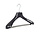 Mantelhanger - Kostuumhanger - Jassenhanger - Kinderen - GP36 - 30 Stuks - Kunststof - Zwart - Gebogen Model - Schouderverbreding 7 cm - Broeklat met Schuim - 36 cm - Kinderhanger - Kledinghanger - Kleerhanger - GP-Serie