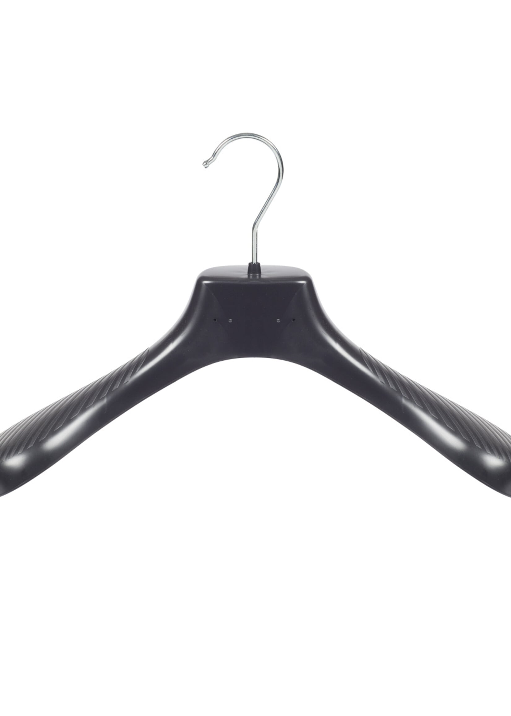 Mantelhanger - Kostuumhanger - Jassenhanger - Kinderen - GP36 - 40 Stuks - Kunststof - Zwart - Gebogen Model - Schouderverbreding 7 cm - 36 cm - Kinderhanger - Kledinghanger - Kleerhanger - GP-Serie