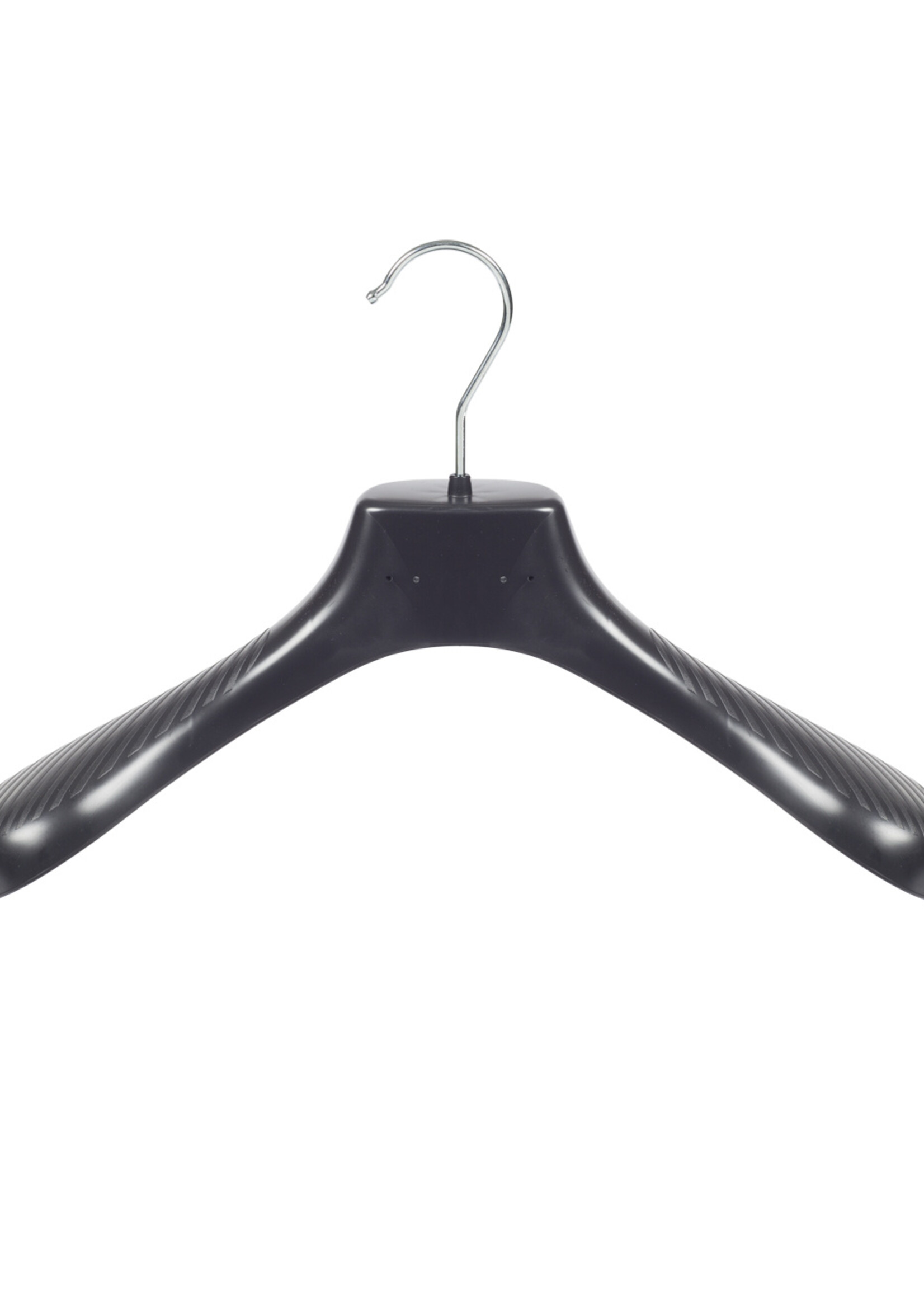 Mantelhanger - Kostuumhanger - Jassenhanger - Kinderen - GP36 - 50 Stuks - Kunststof - Zwart - Gebogen Model - Schouderverbreding 7 cm - 36 cm - Kinderhanger - Kledinghanger - Kleerhanger - GP-Serie