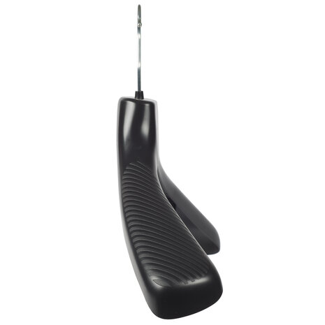 Mantelhanger - Kostuumhanger - Jassenhanger - Volwassenen - GP39 - 30 Stuks - Kunststof - Zwart - Gebogen Model - Schouderverbreding 7 cm - Broeklat - 39 cm - Kledinghanger - Kleerhanger - GP-Serie