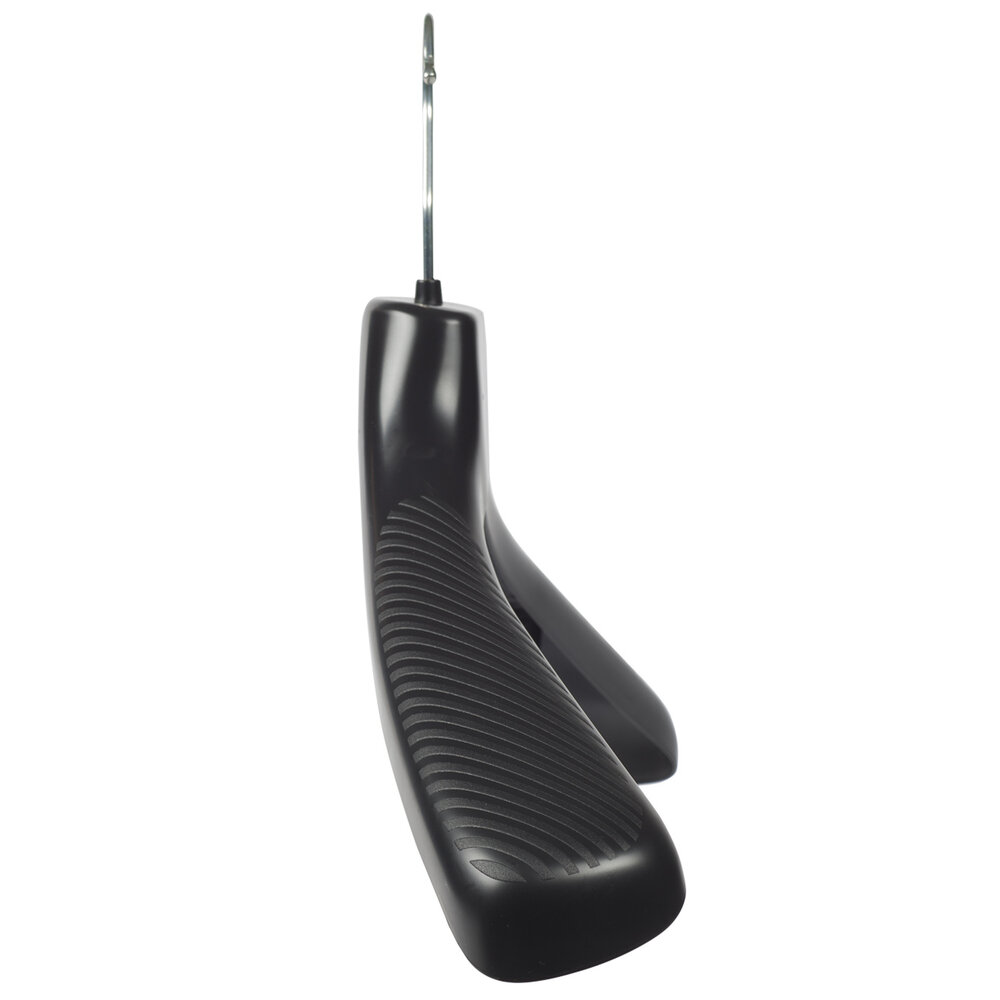 Mantelhanger - Kostuumhanger - Jassenhanger - Volwassenen - GP39 - 20 Stuks - Kunststof - Zwart - Gebogen Model - Schouderverbreding 7 cm - 39 cm - Kledinghanger - Kleerhanger - GP-Serie