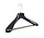 Mantelhanger - Kostuumhanger - Jassenhanger - Volwassenen - GP42 - 40 Stuks - Kunststof - Zwart - Gebogen Model - Schouderverbreding 7 cm - Broeklat met Schuim - 42 cm - Kledinghanger - Kleerhanger - GP-Serie