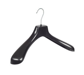 Mantelhanger - Kostuumhanger - Jassenhanger - Volwassenen - GP42 - 20 Stuks - Kunststof - Zwart - Gebogen Model - Schouderverbreding 7 cm - 42 cm - Kledinghanger - Kleerhanger - GP-Serie