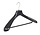 Mantelhanger - Kostuumhanger - Jassenhanger - Volwassenen - GP48 - 20 Stuks - Kunststof - Zwart - Gebogen Model - Schouderverbreding 7 cm - Broeklat - 48 cm - Kledinghanger - Kleerhanger - GP-Serie